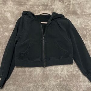 lululemon athletica Black Cropped Zip Hoodie